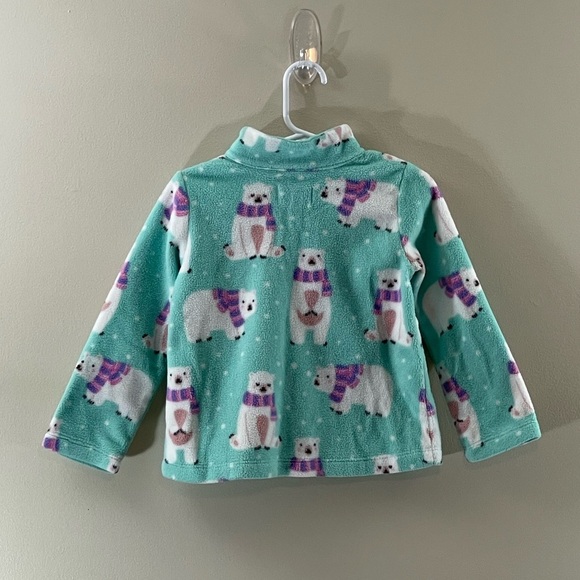 3T Girls Polar Bear Glacier Fleece Half Zip Mock Neck Pullover - Picture 3 of 5